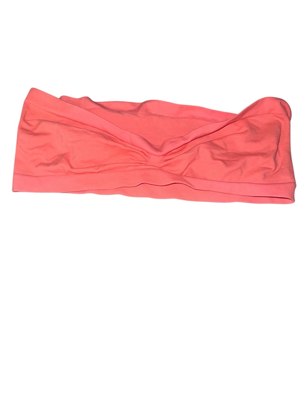 SWS Strapless Twist Bandeau Top in Coral Pink